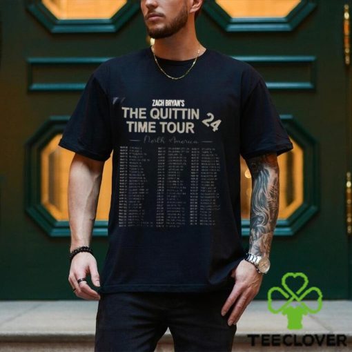 Retro Zach Bryan North America Tour T Shirt, The Quittin Time 2024 Tour Shirt