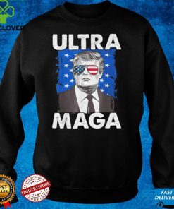 Retro grunge ultra maga Trump usa flag antI Biden patriotic shirt