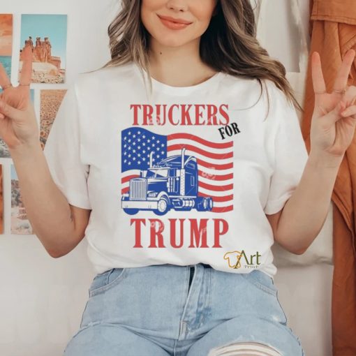 Return Truckers For Trump American Flag 2024 hoodie, sweater, longsleeve, shirt v-neck, t-shirt