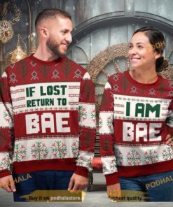 Return to BAE Couple 3D Christmas Sweater, Cute Ugly Christmas Sweater