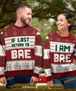 Return to BAE Couple 3D Christmas Sweater, Cute Ugly Christmas Sweater