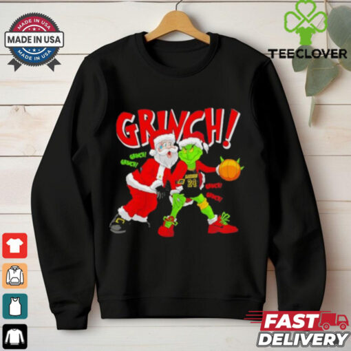 Reverse Mamba Grinch Santa Claus basketball Christmas sweatshirt