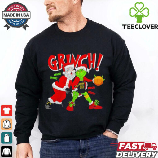 Reverse Mamba Grinch Santa Claus basketball Christmas sweatshirt