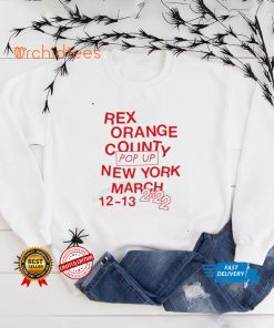 Rex Orange County Pop Up New York March 12 13 2022 T Shirt 1 Rex Orange County Pop Up New York March 12 13 2022 T Shirt