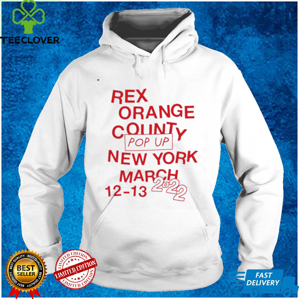 Rex Orange County Pop Up New York March 12 13 2022 T Shirt Rex Orange County Pop Up New York March 12 13 2022 T Shirt