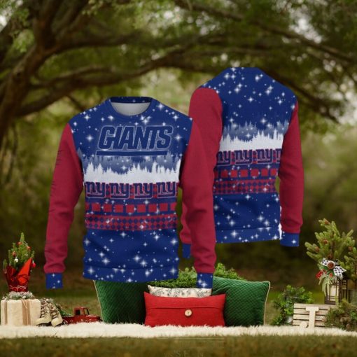 New York Giants Christmas Forrest Knitted Ugly Sweater AOP For Men And Women Gift Fans