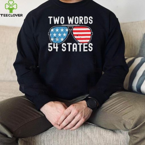 Two Words – 54 States Joe Biden Glasses Shirt