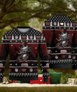 Nfl Washington Commanders Christmas Jack Skeleton Ugly Christmas Sweaters