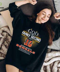 Rhinestone God first family second then Cincinnati Bengals football hoodie, sweater, longsleeve, shirt v-neck, t-shirt