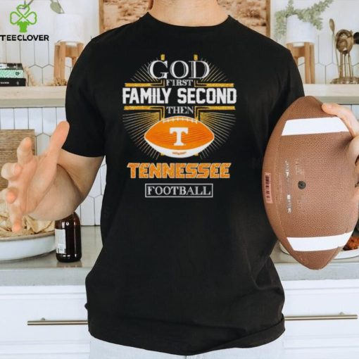 Rhinestone God first family second then Tennessee football hoodie, sweater, longsleeve, shirt v-neck, t-shirt