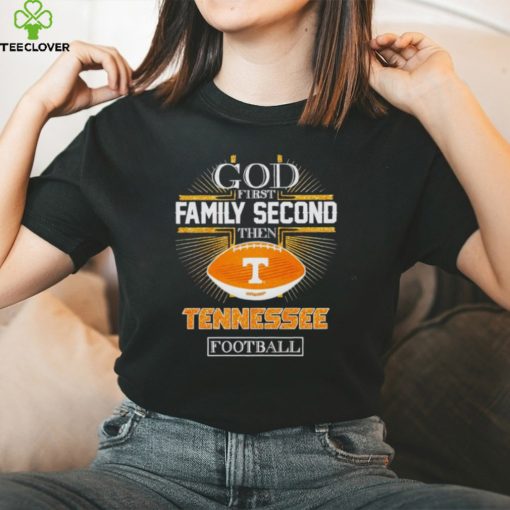 Rhinestone God first family second then Tennessee football hoodie, sweater, longsleeve, shirt v-neck, t-shirt