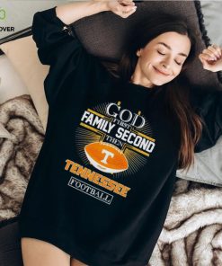 Rhinestone God first family second then Tennessee football hoodie, sweater, longsleeve, shirt v-neck, t-shirt