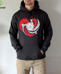 Rhinestone heart Atlanta Braves baseball shirt