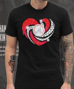 Rhinestone heart Atlanta Braves baseball shirt