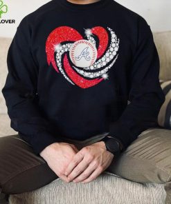 Rhinestone heart Atlanta Braves baseball shirt