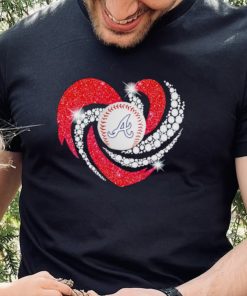Rhinestone heart Atlanta Braves baseball shirt