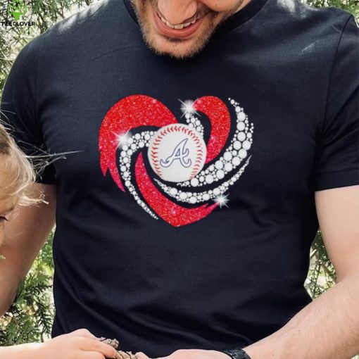 Rhinestone heart Atlanta Braves baseball shirt