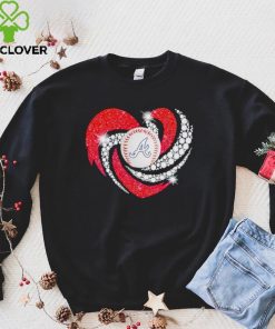 Rhinestone heart Atlanta Braves baseball shirt