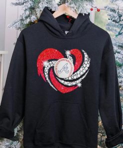 Rhinestone heart Atlanta Braves baseball shirt