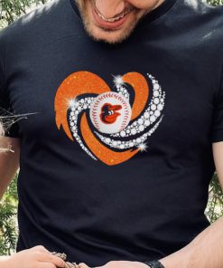 Rhinestone heart Baltimore Orioles baseball shirt 5 Rhinestone heart Baltimore Orioles baseball shirt