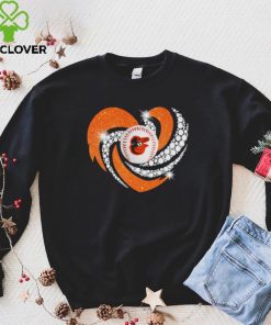Rhinestone heart Baltimore Orioles baseball shirt 6 Rhinestone heart Baltimore Orioles baseball shirt