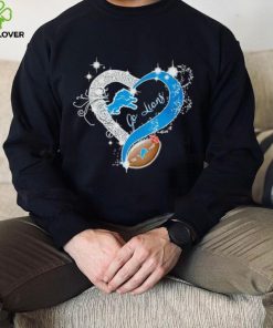 Rhinestone heart Detroit Lions go Lions hoodie, sweater, longsleeve, shirt v-neck, t-shirt