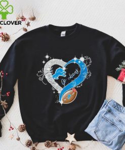 Rhinestone heart Detroit Lions go Lions hoodie, sweater, longsleeve, shirt v-neck, t-shirt