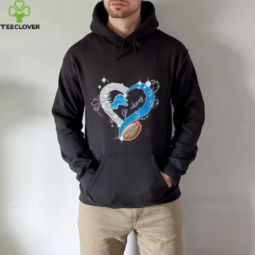 Rhinestone heart Detroit Lions go Lions hoodie, sweater, longsleeve, shirt v-neck, t-shirt