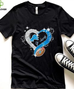 Rhinestone heart Detroit Lions go Lions hoodie, sweater, longsleeve, shirt v-neck, t-shirt