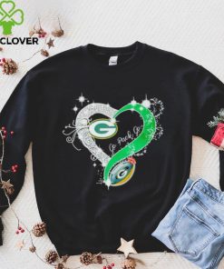 Rhinestone heart Green Bay Packers go Pack go hoodie, sweater, longsleeve, shirt v-neck, t-shirt