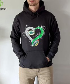 Rhinestone heart Green Bay Packers go Pack go hoodie, sweater, longsleeve, shirt v-neck, t-shirt