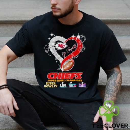 Rhinestone heart Kansas City Chiefs Super Bowl Champions hoodie, sweater, longsleeve, shirt v-neck, t-shirt