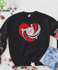 Rhinestone heart New York Yankees baseball shirt