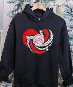 Rhinestone heart New York Yankees baseball shirt
