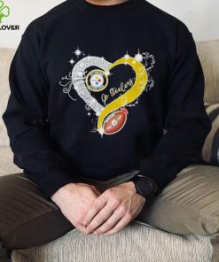 Rhinestone heart Pittsburgh Steelers go Steelers hoodie, sweater, longsleeve, shirt v-neck, t-shirt