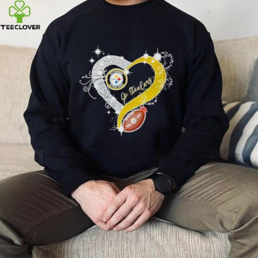 Rhinestone heart Pittsburgh Steelers go Steelers hoodie, sweater, longsleeve, shirt v-neck, t-shirt