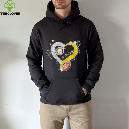 Rhinestone heart Pittsburgh Steelers go Steelers hoodie, sweater, longsleeve, shirt v-neck, t-shirt