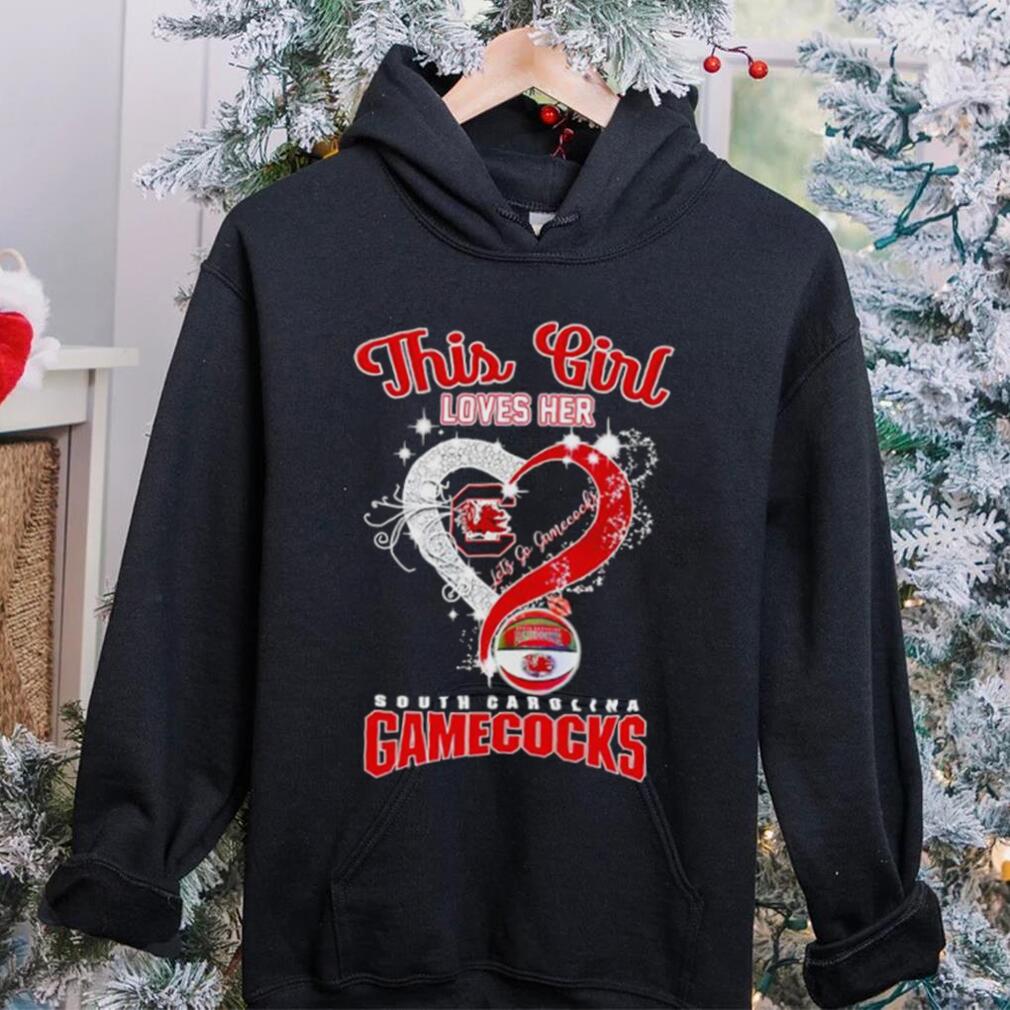 Rhinestone heart This girl loves her South Carolina Gamecocks shirt Rhinestone heart This girl loves her South Carolina Gamecocks shirt