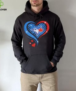 Rhinestone heart Toronto Blue Jays shirt 1 Rhinestone heart Toronto Blue Jays shirt