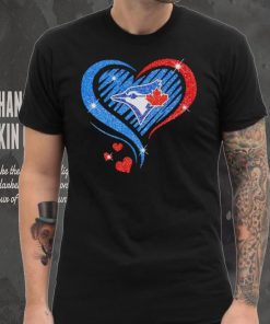 Rhinestone heart Toronto Blue Jays shirt 2 Rhinestone heart Toronto Blue Jays shirt