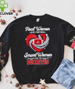 Rhinestone real women love football smart women love the Buckeyes shirt 3 Rhinestone real women love football smart women love the Buckeyes shirt