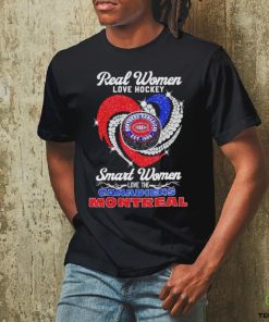 Rhinestone real women love hockey smart women love the Canadiens Montreal shirt