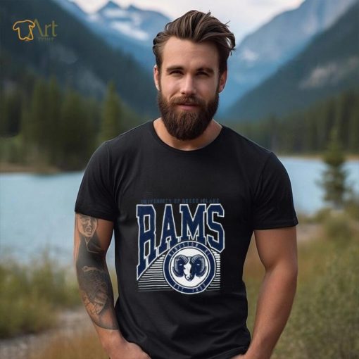 Rhode Island Rams Navy Offset Circle T Shirt