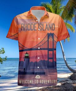 Rhode Island Retro Style Travel Summer 3D Hawaiian Shirt Gift For Men And Women Fans