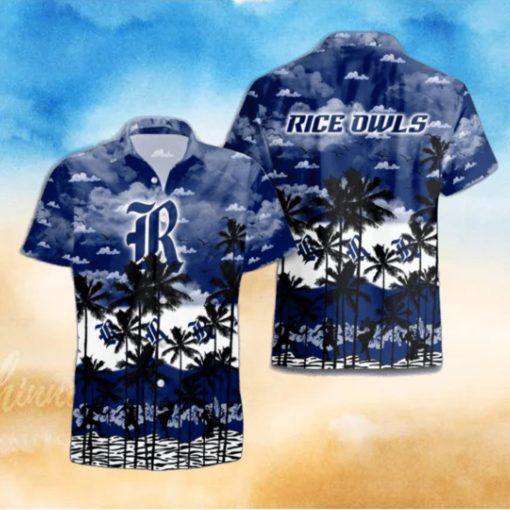 Rice Owls Palms Tree Hawaiian Shirt