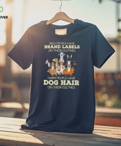 Rich People Have Brand Labels On Their Clothes Funny Dog Classic T Shirt