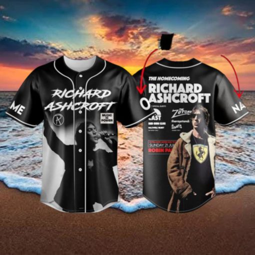 Richard Ashcroft The Homecoming Show At Robin Park Custom Baseball Jersey