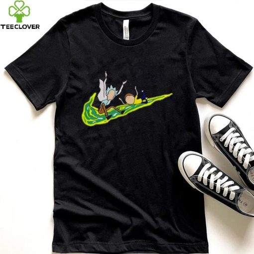 Rick And Morty Funny Nike Logo Shirt