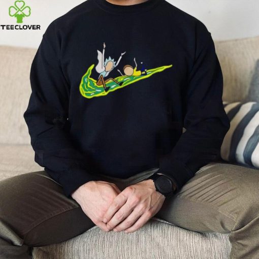 Rick And Morty Funny Nike Logo Shirt