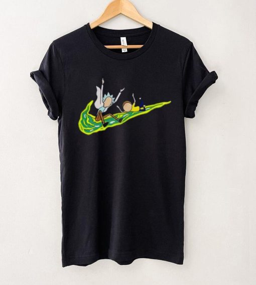 Rick And Morty Funny Nike Logo Shirt